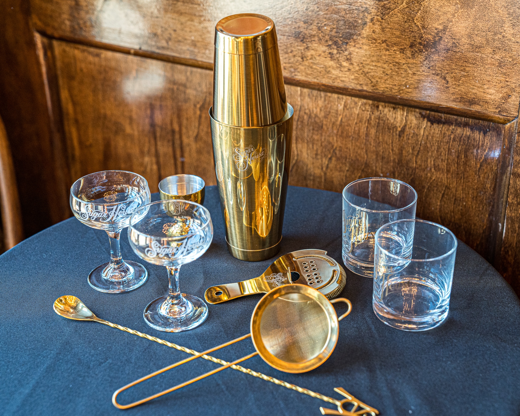 Sugar House Detroit barware and bar tools